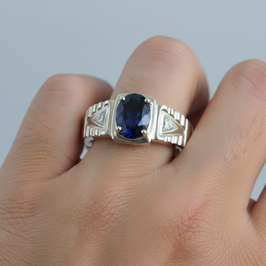 10k Gold Iolite Diamond Ring