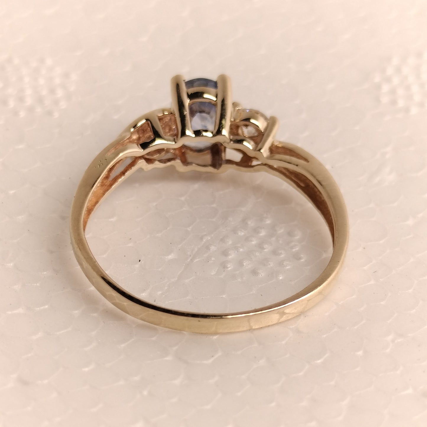 10K Gold Sapphire and Diamond Ring