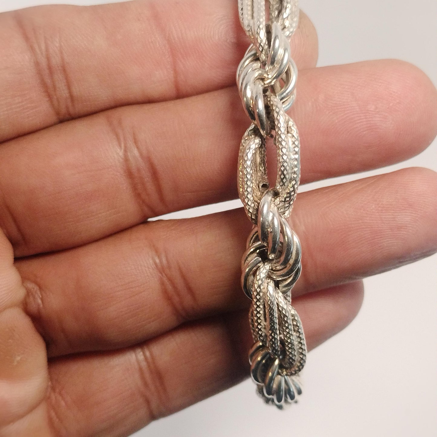 Sterling Silver Figarope Bracelet