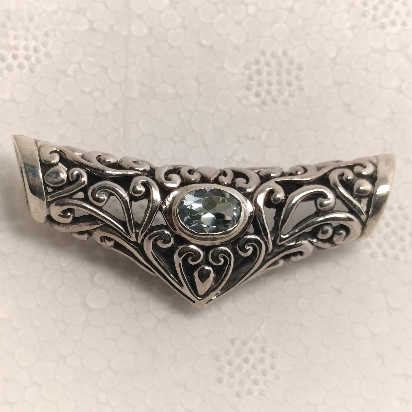 Sterling Silver Blue Topaz Pendant