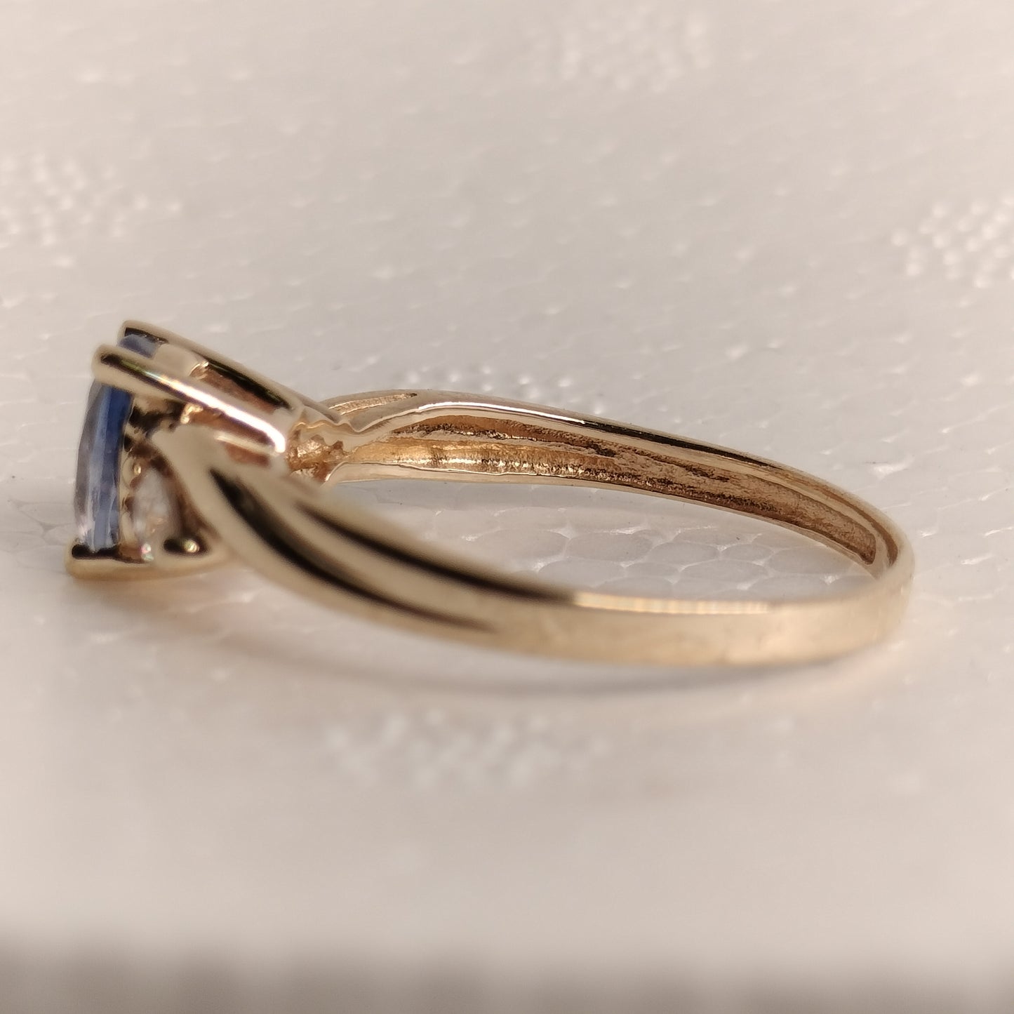 10K Gold Sapphire and Diamond Ring