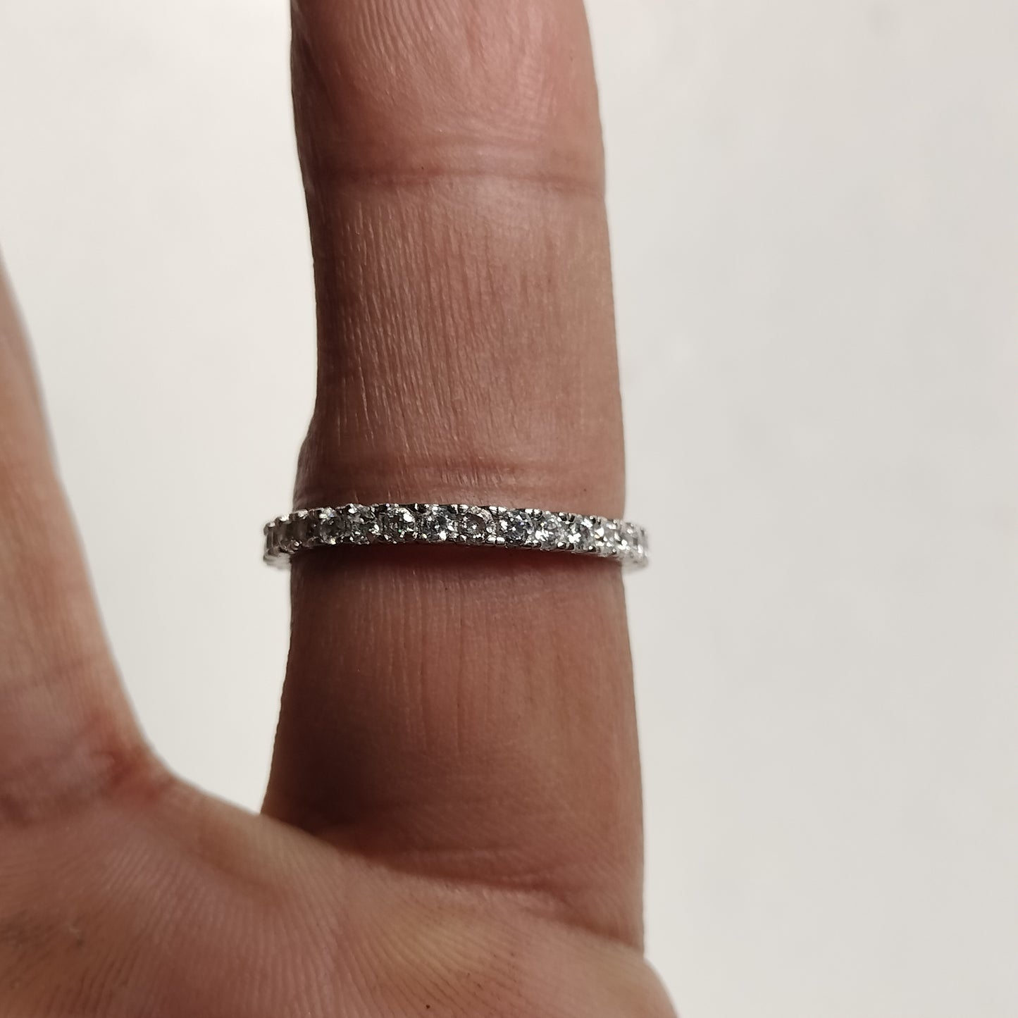 Sterling Silver Cubic Zirconia Eternity Ring