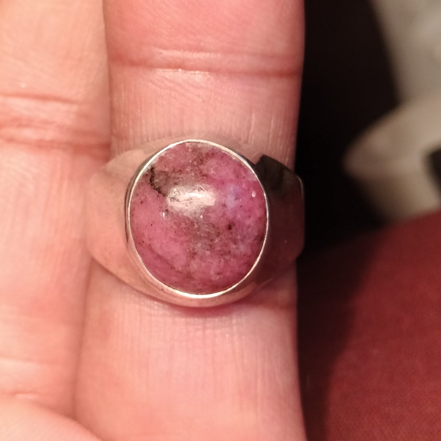 Sterling Silver Rhodonite Ring