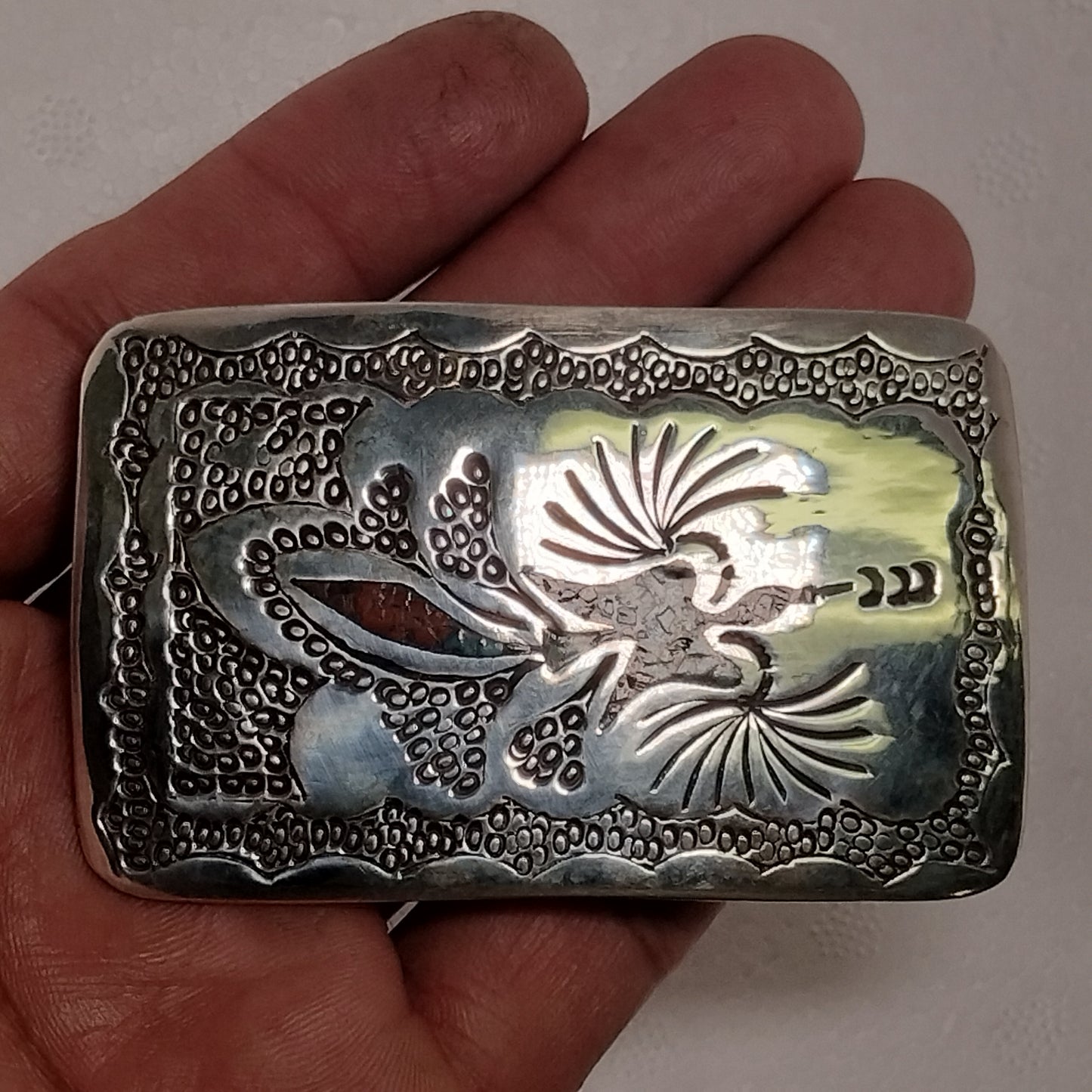 Sterling Silver Turquoise Belt Buckle