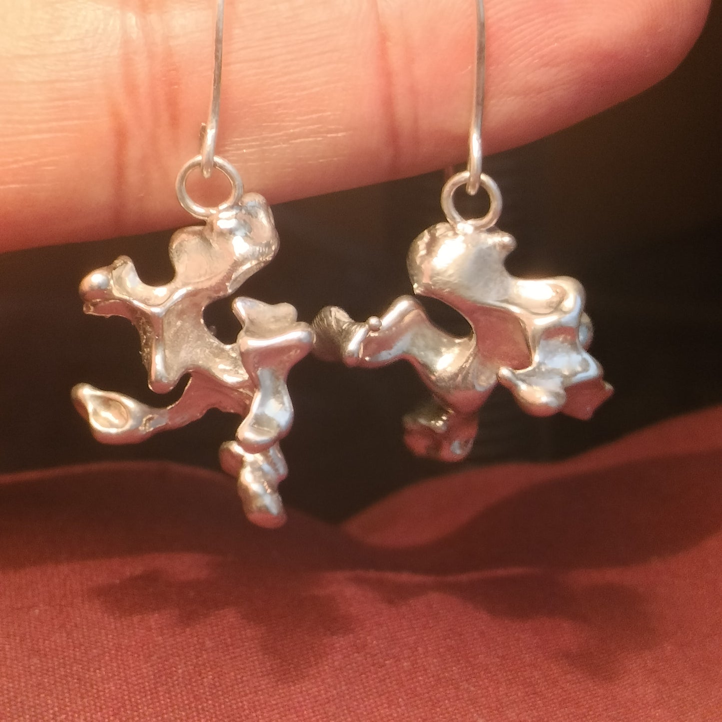 Sterling Silver Freeform Earrings