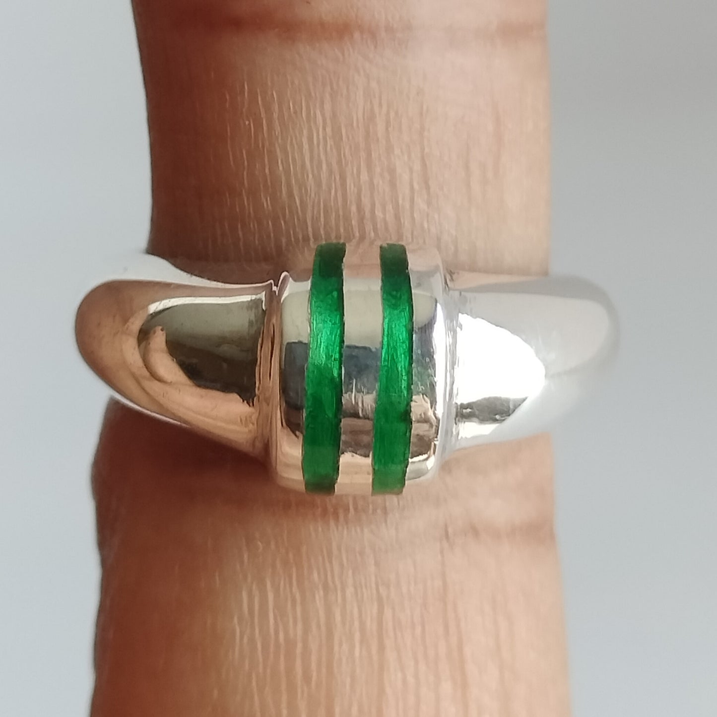 Sterling Silver Enamel Ring