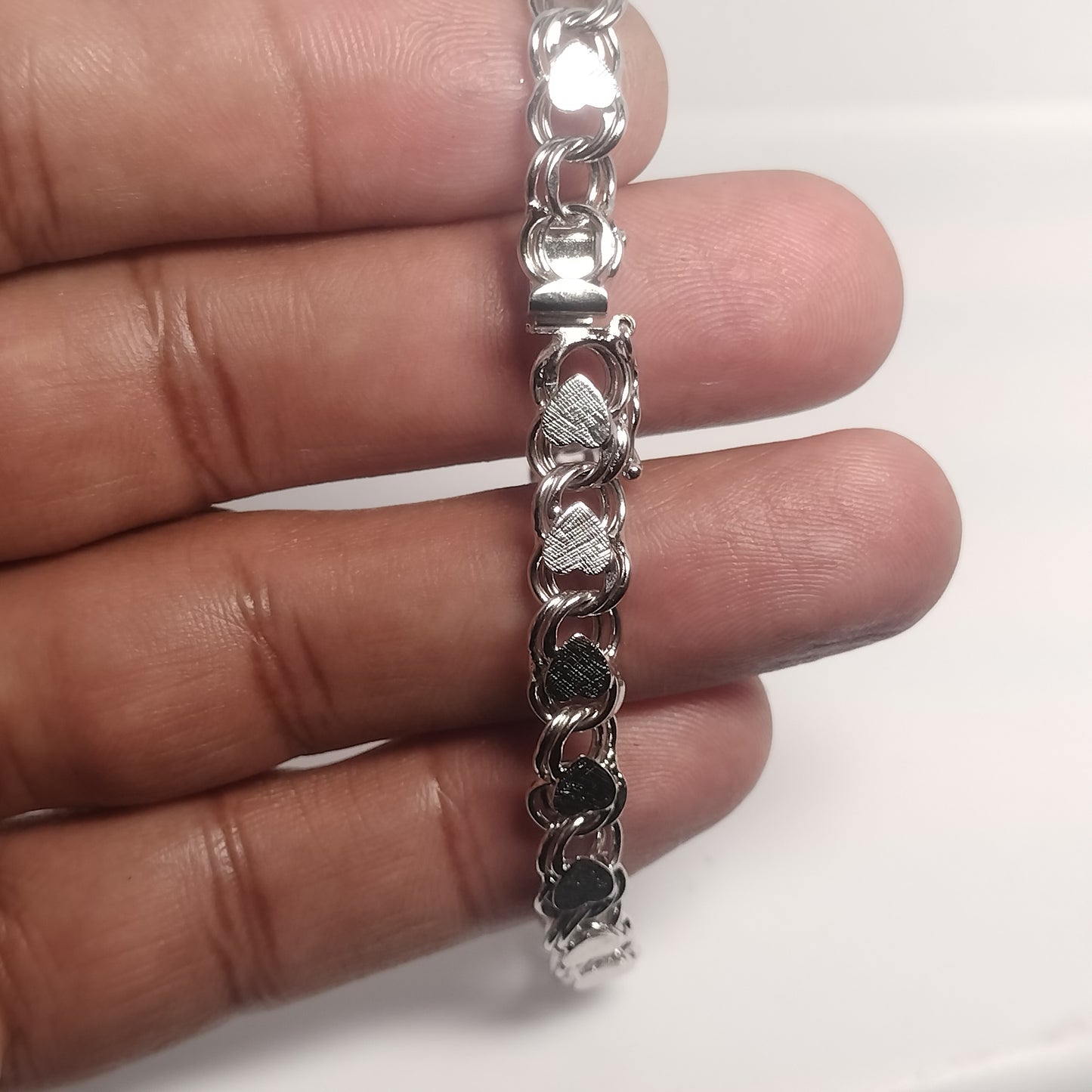 Sterling Silver Heart Bracelet