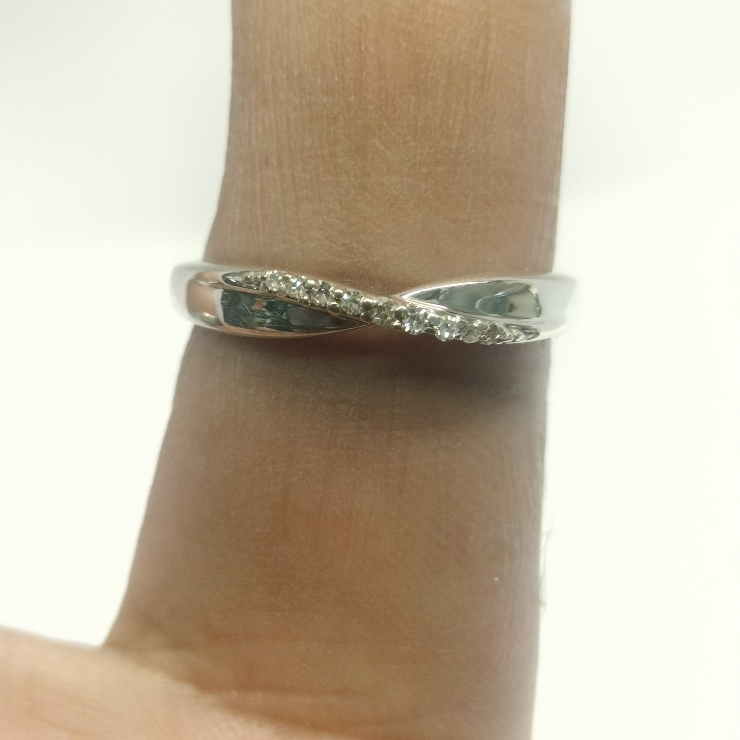 Sterling Silver and Diamond Band