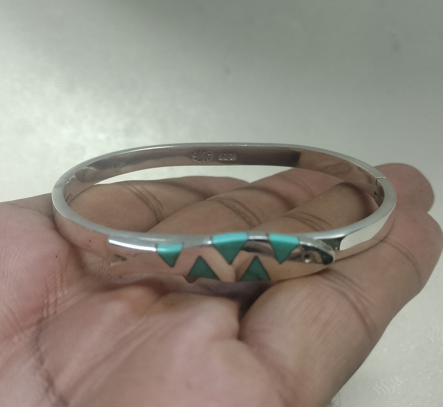 Sterling Silver Turquoise Fish Bracelet
