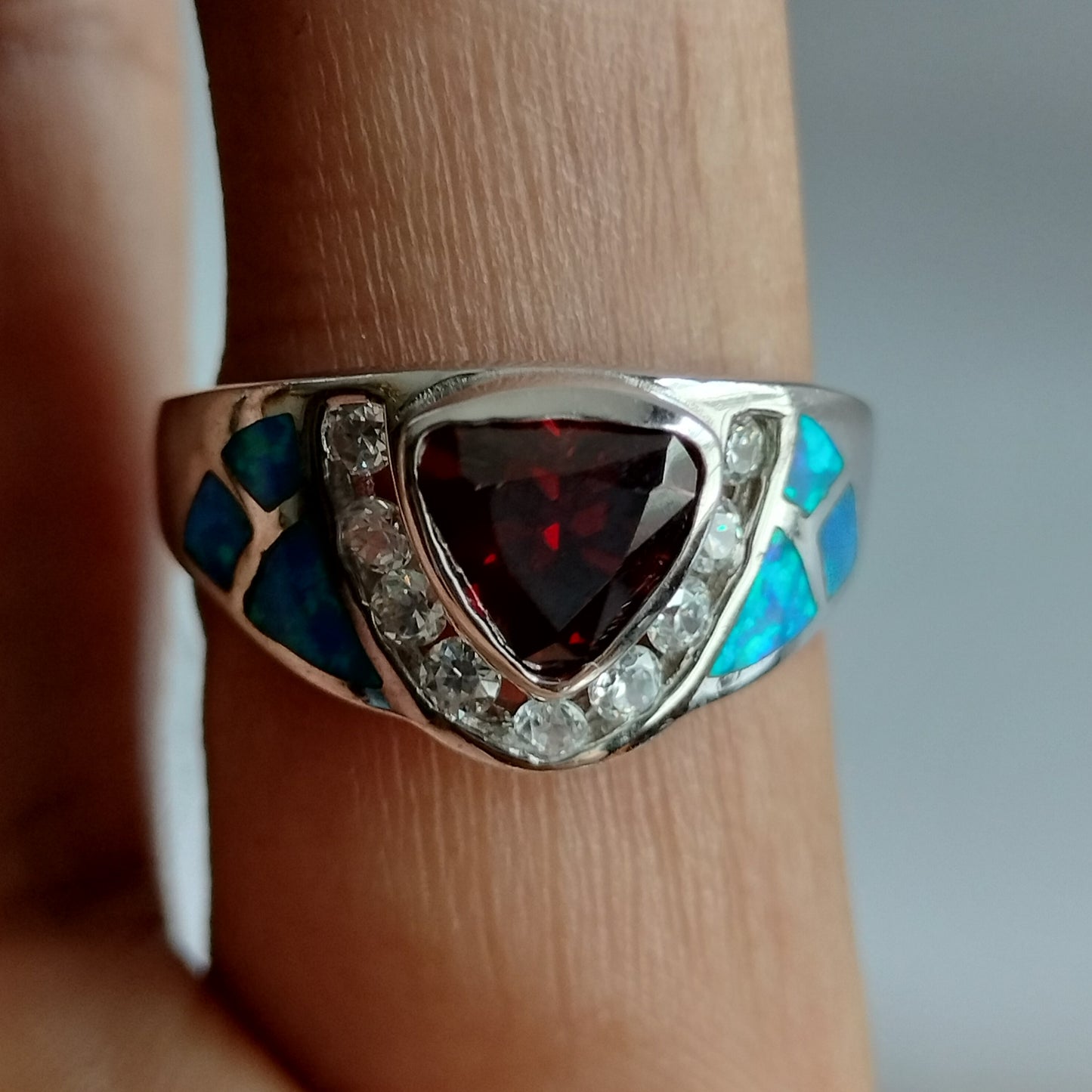 Sterling Silver Multi Stone Ring