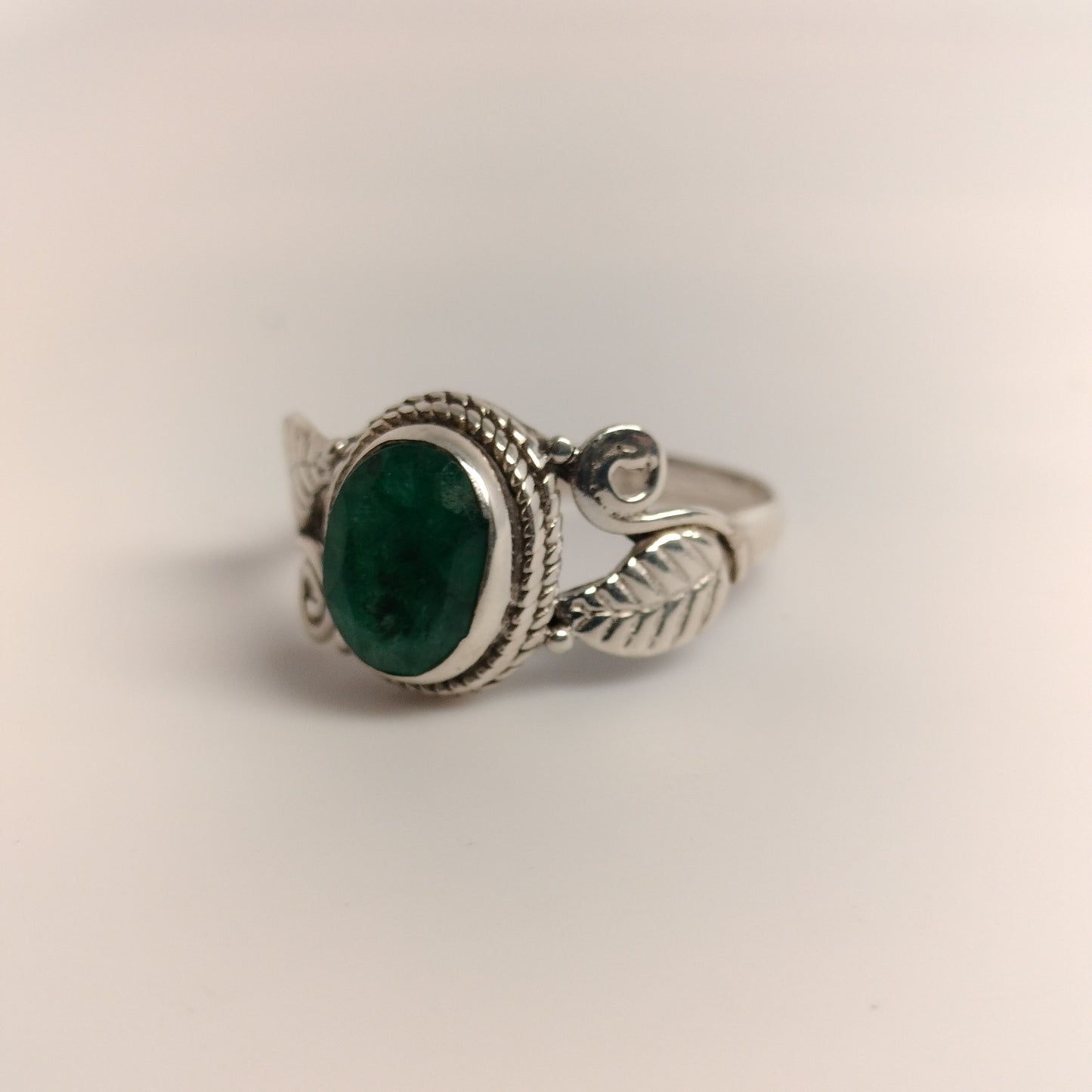 Sterling Silver Emerald Ring