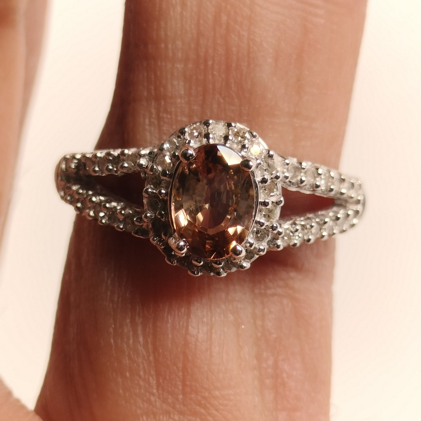 10K Gold Sapphire and Diamond Ring