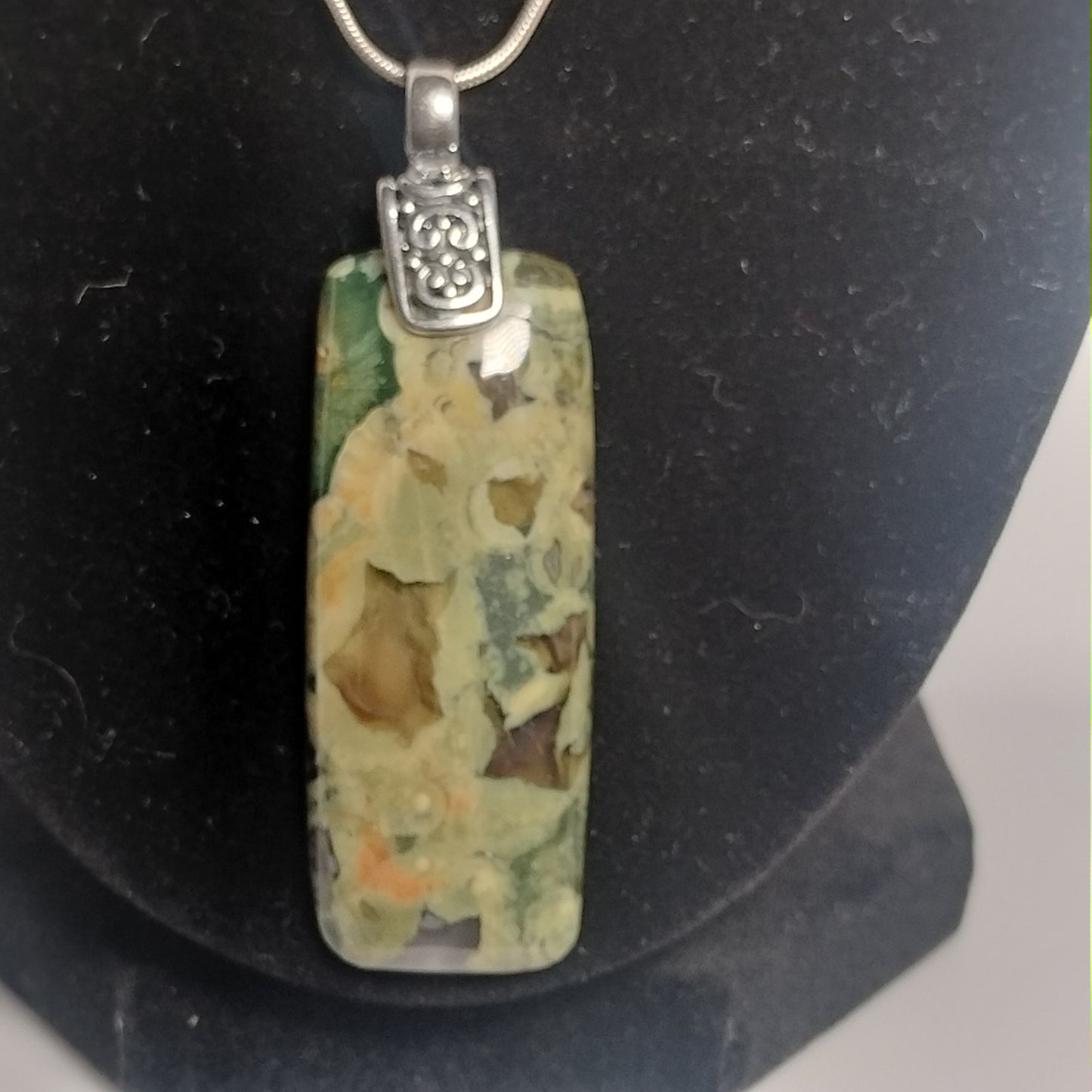 Sterling Silver Jasper Pendant and chain