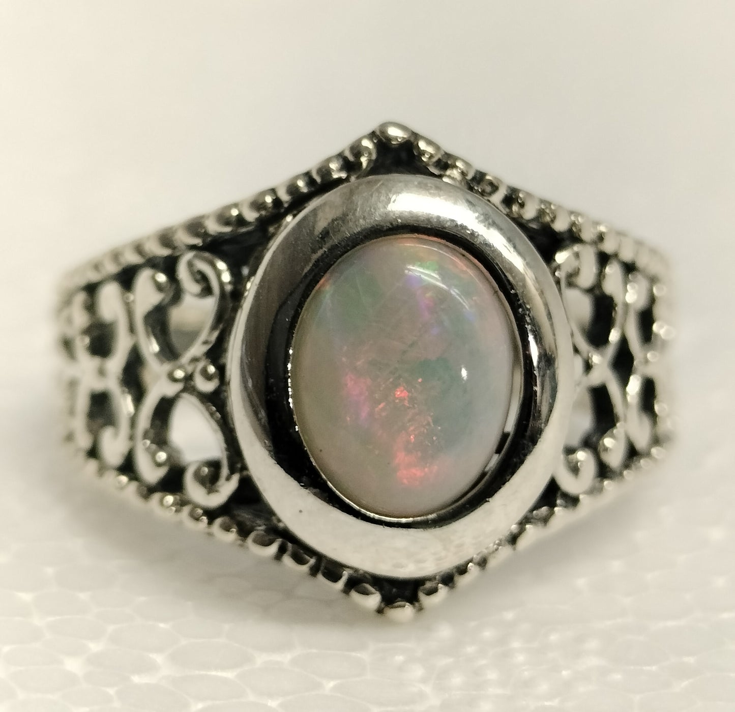 Sterling Silver Opal Ring