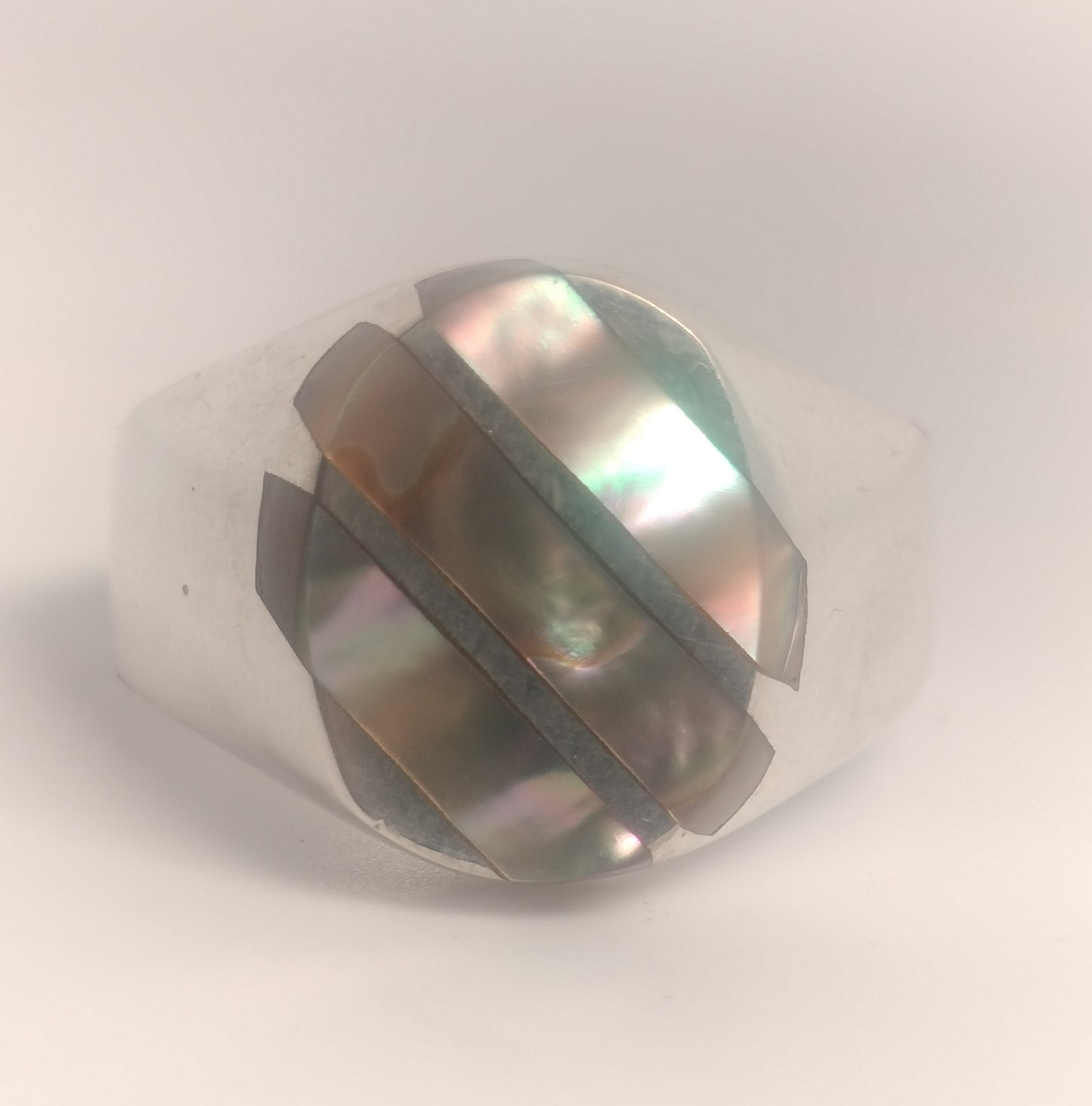 Sterling Silver Mother Of Pearl Ring