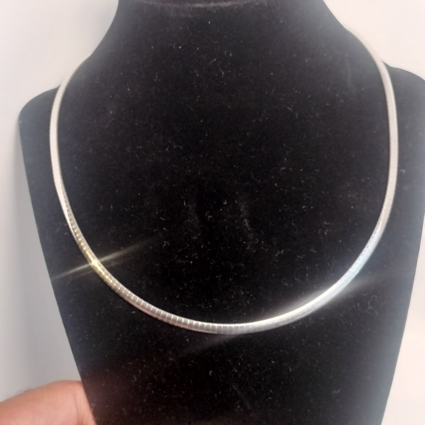 Sterling Silver Omega Necklace