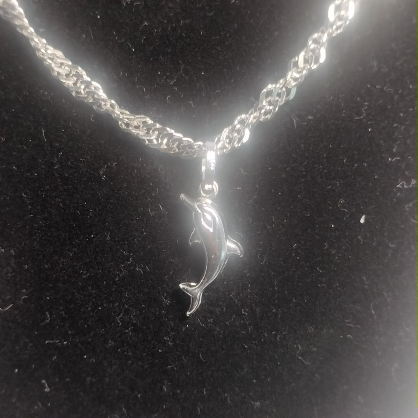 Sterling Silver Dolphin Pendant and chain