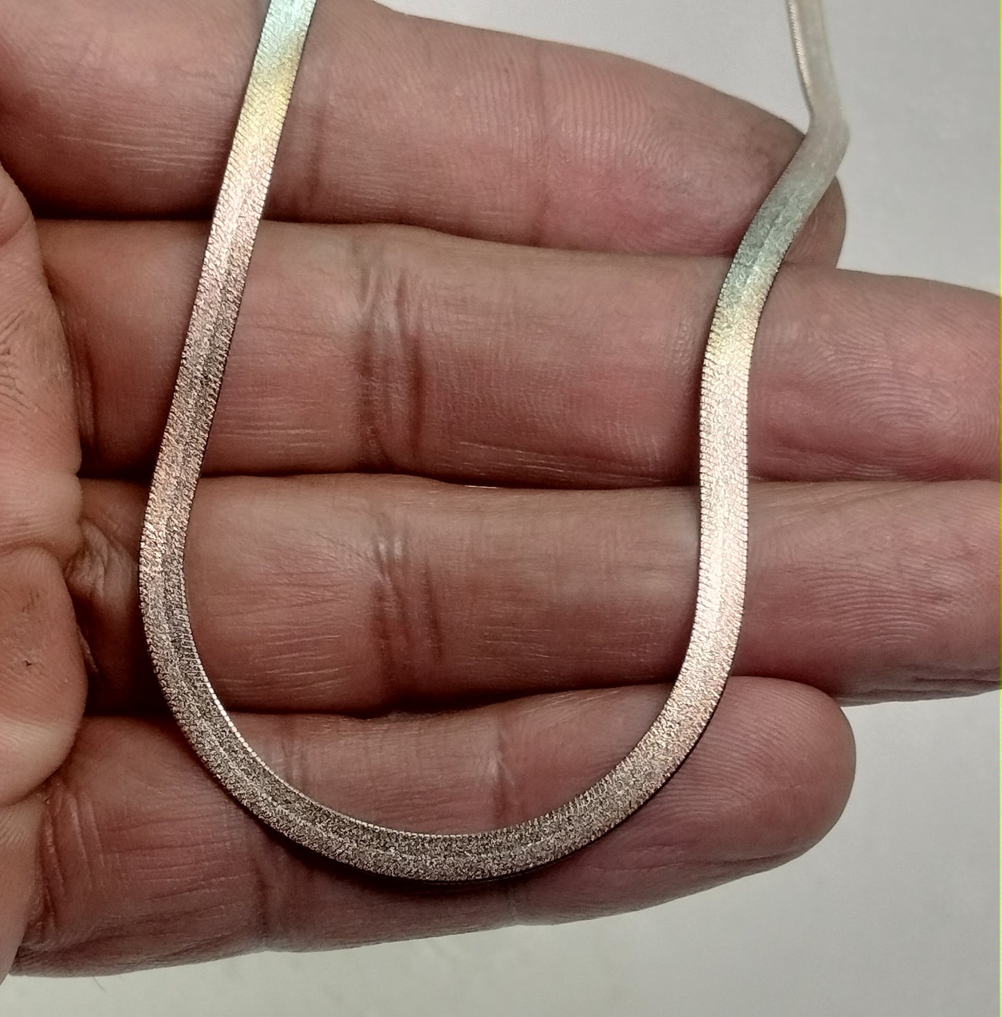 Sterling Silver Herringbone Necklace