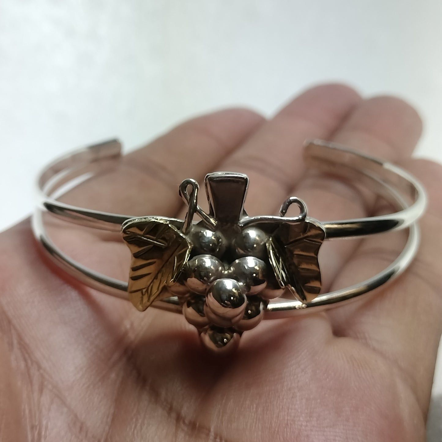Sterling Silver Grape Cluster Bracelet
