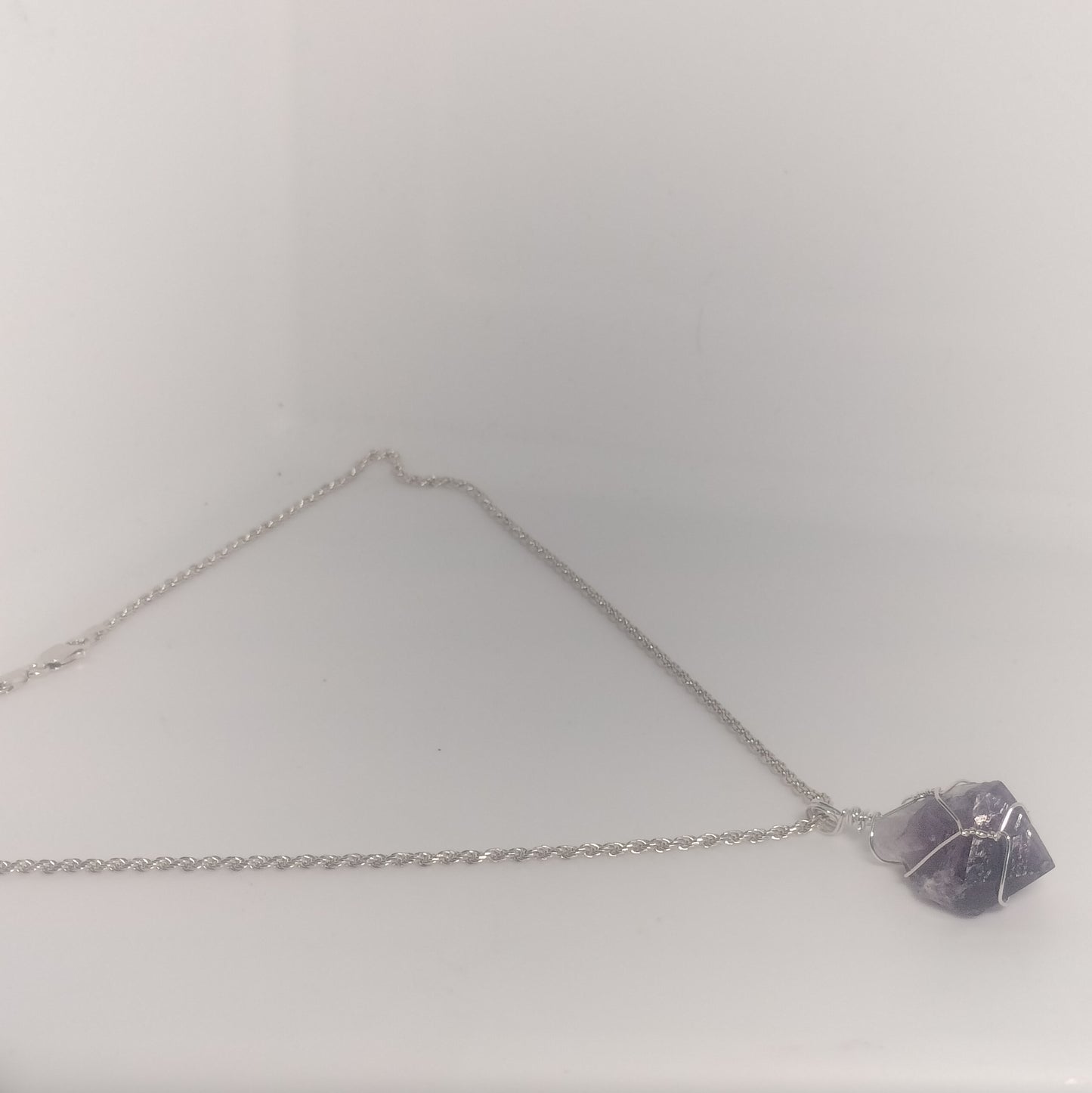 Sterling Silver Amethyst Pendant and Chain