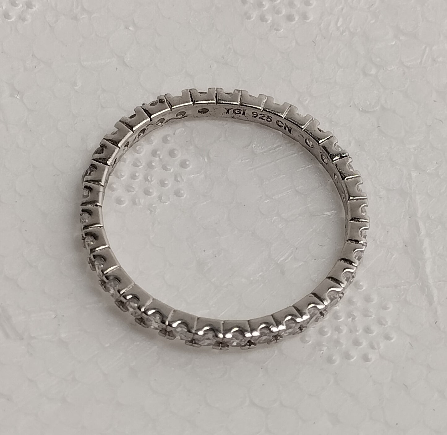 Sterling Silver Cubic Zirconia Eternity Ring