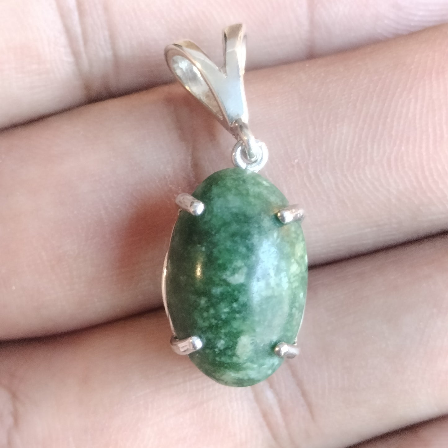Sterling Silver Jade Pendant