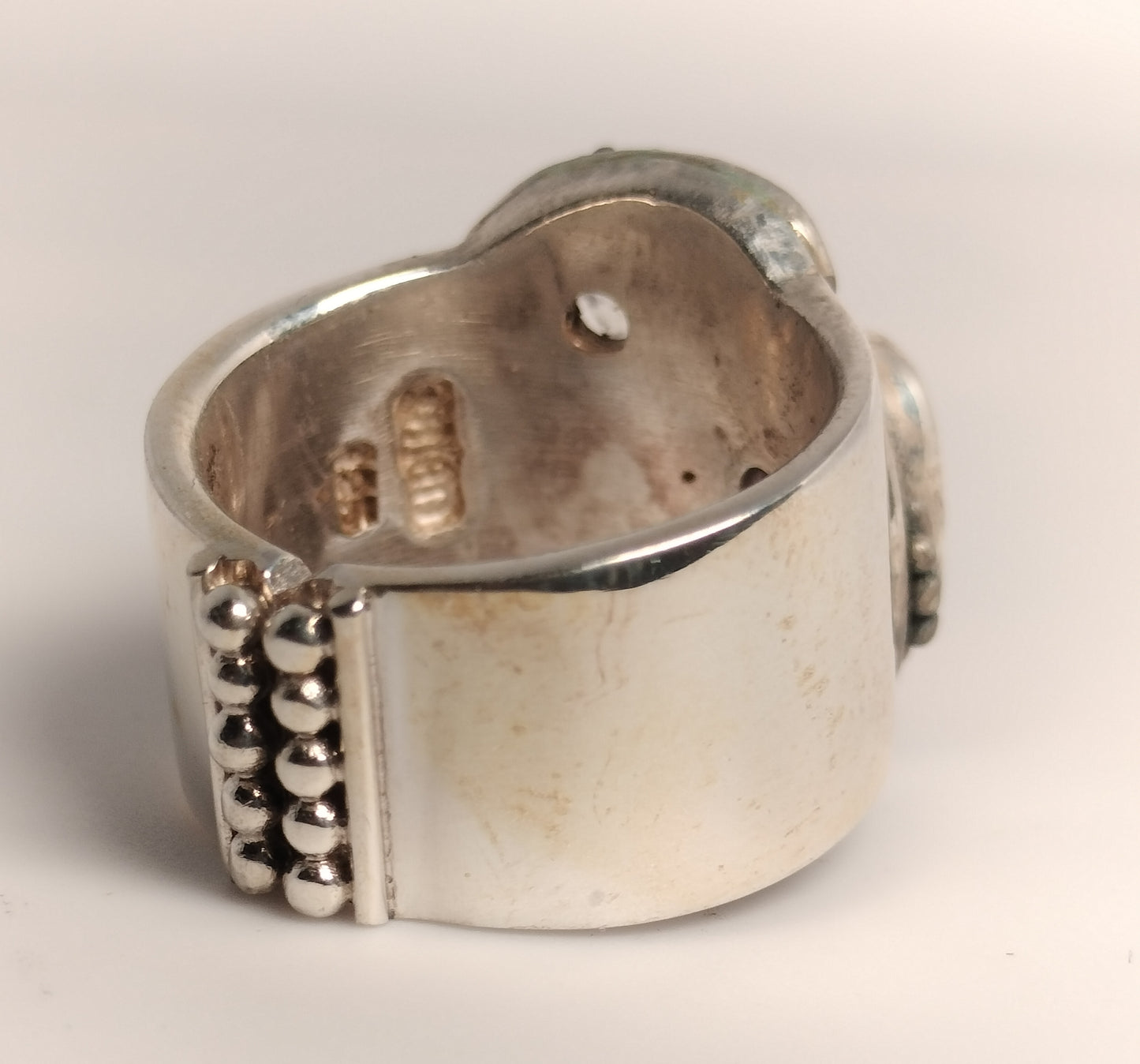 Sterling Silver Amethyst, Moonstone and Iolite Ring