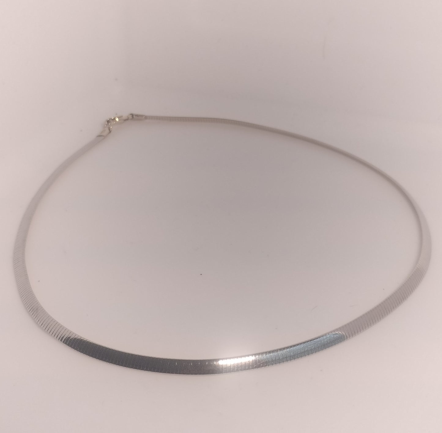 Sterling Silver Gold Plated Reversible Omega Necklace