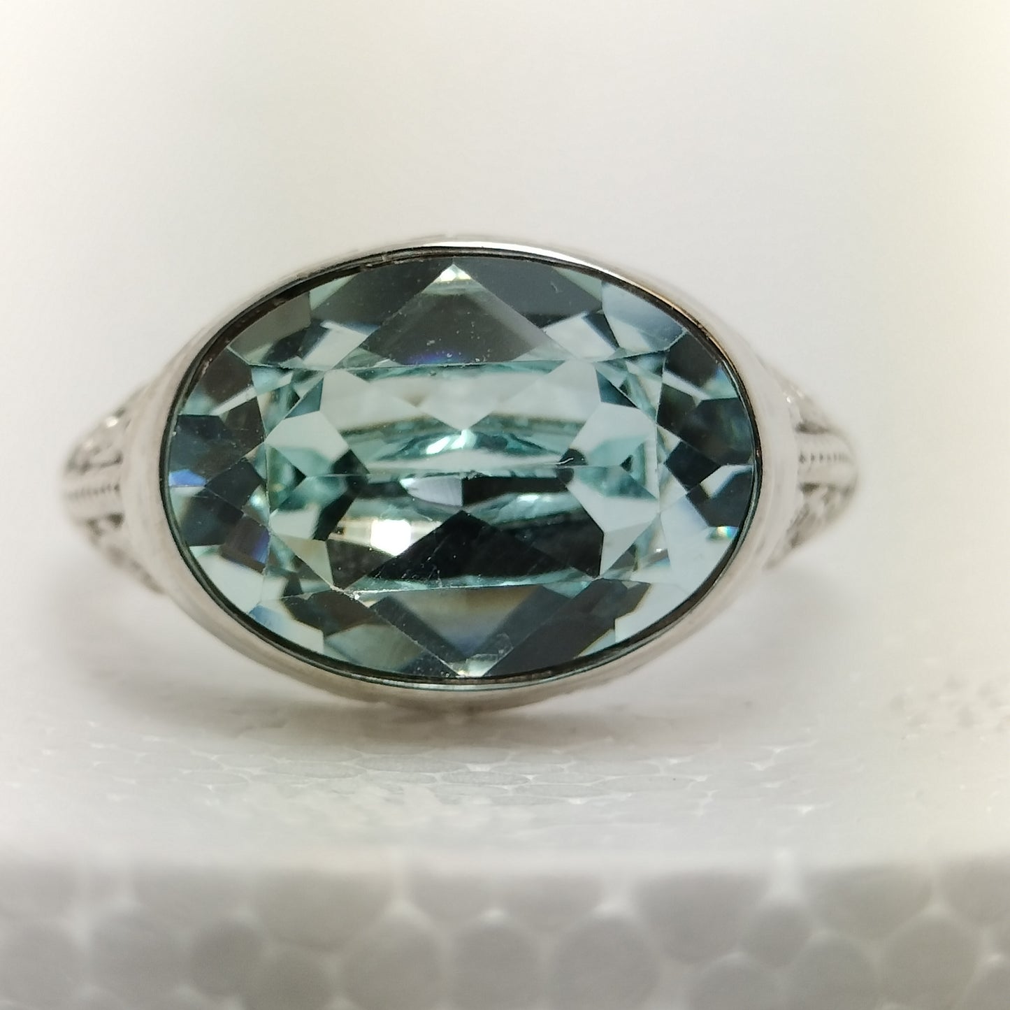 Sterling Silver Aquamarine Ring