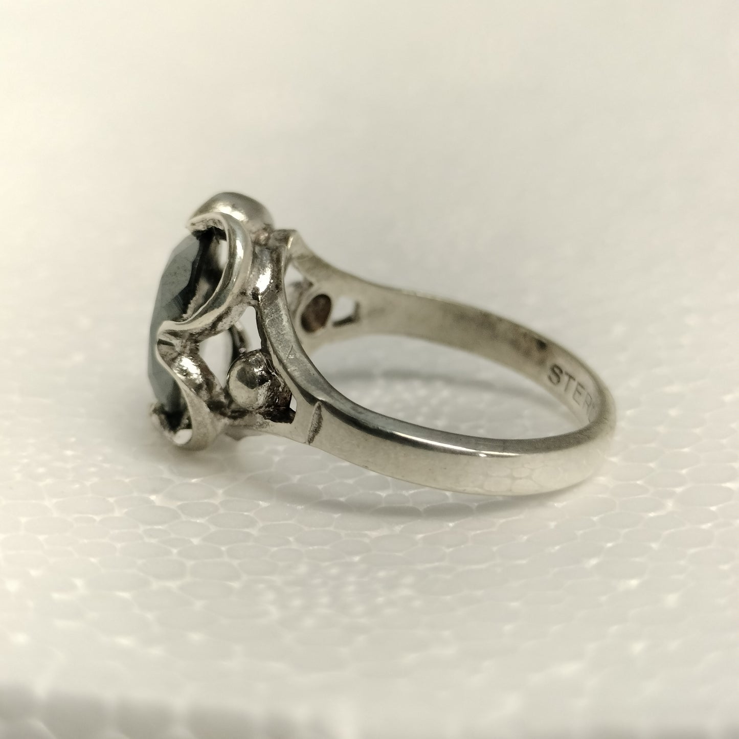 Sterling Silver Hematite Ring