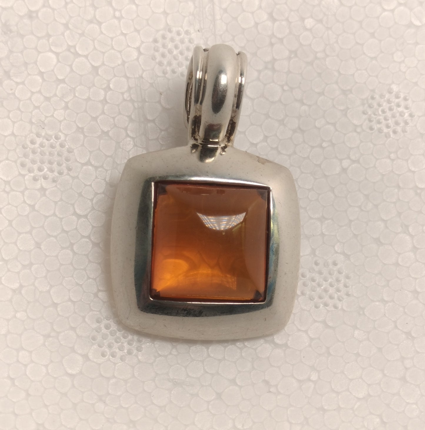 Sterling Silver Amber Pendant