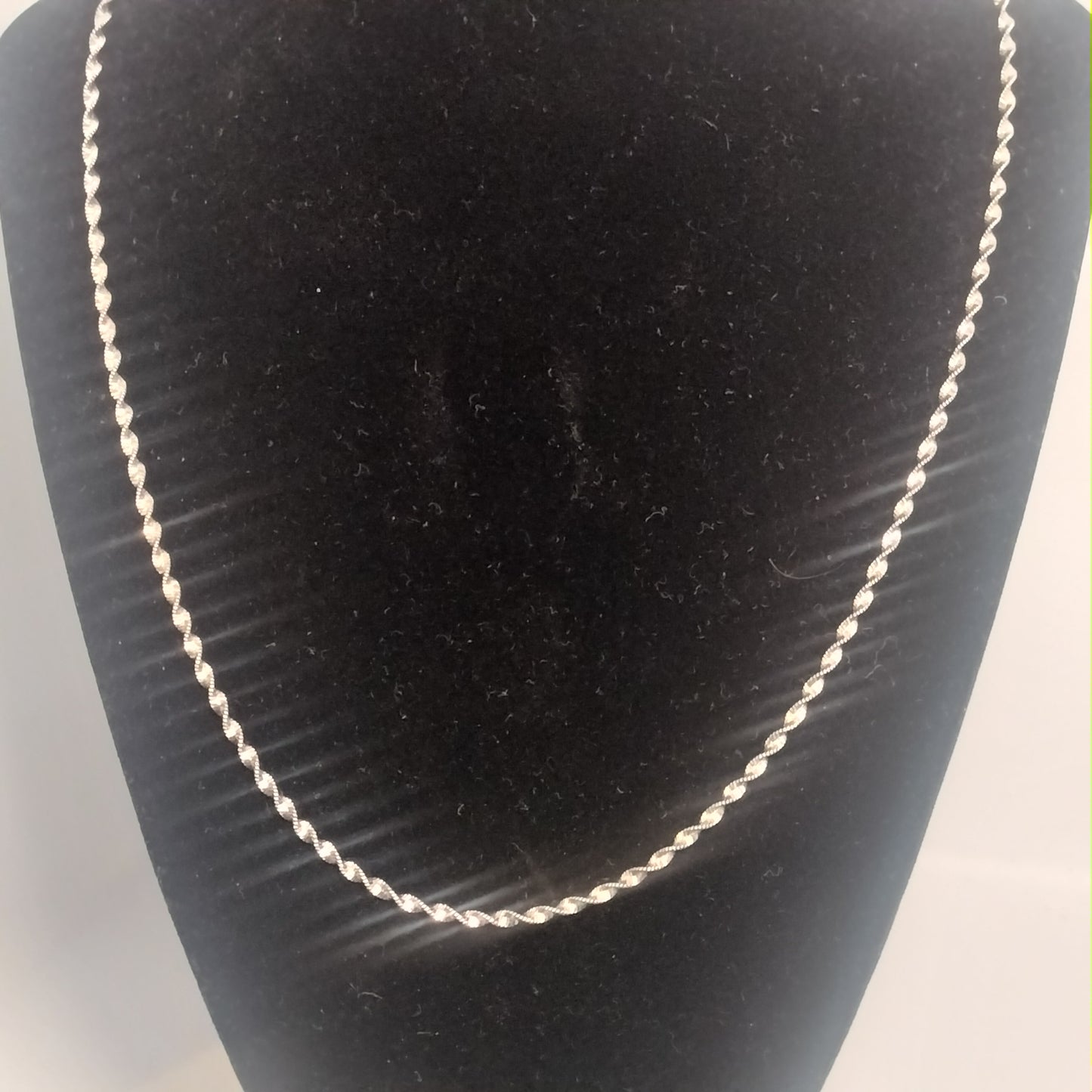 Sterling Silver Twisted herringbone Necklace