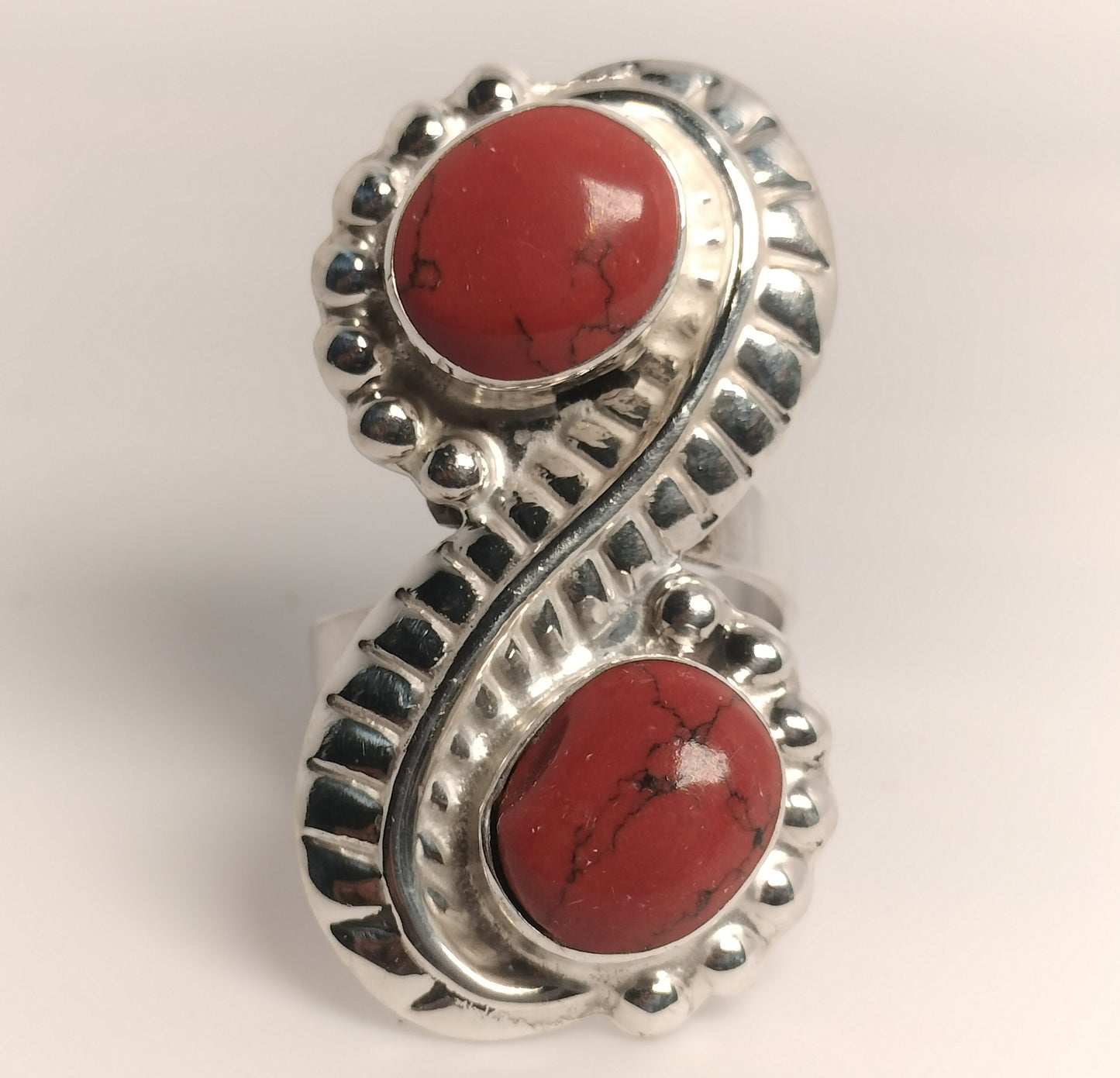 Sterling Silver Red Turquoise Ring