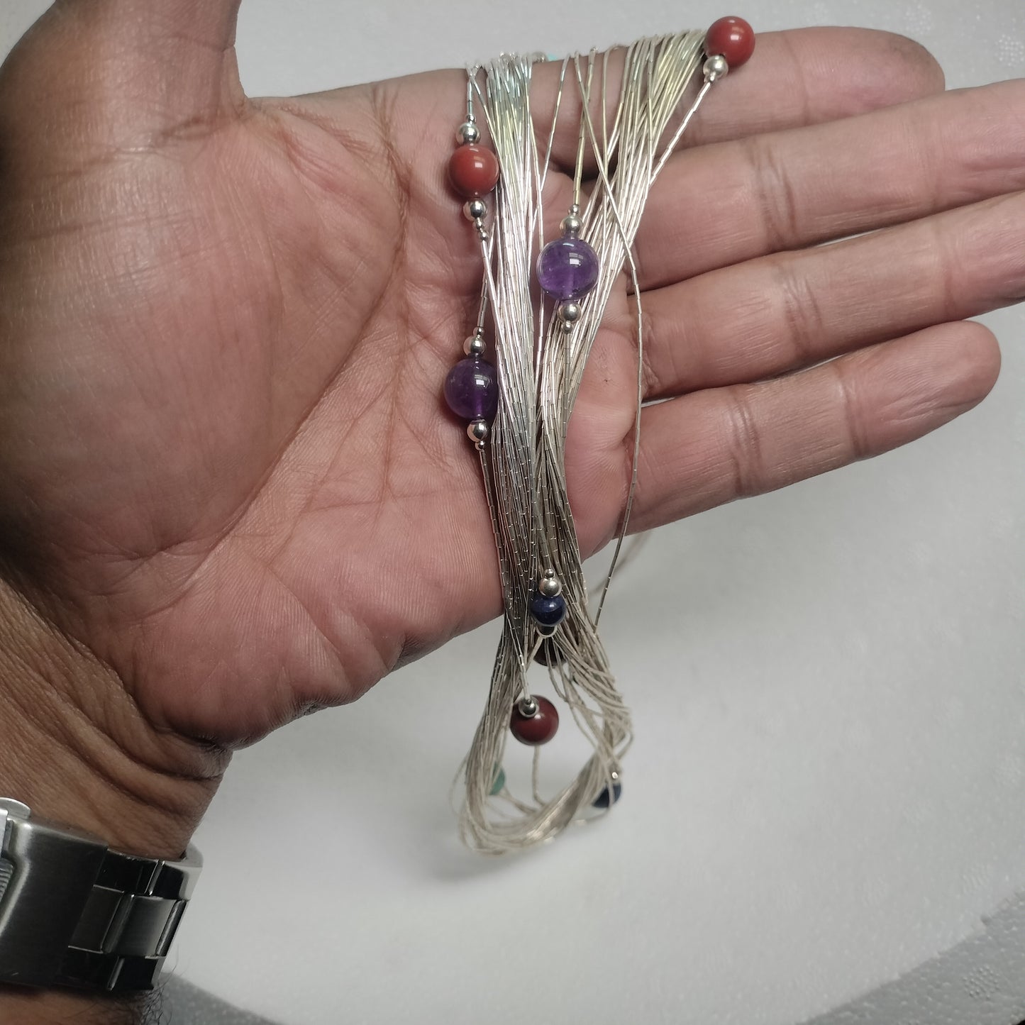 Liquid Sterling Silver Bead Necklace