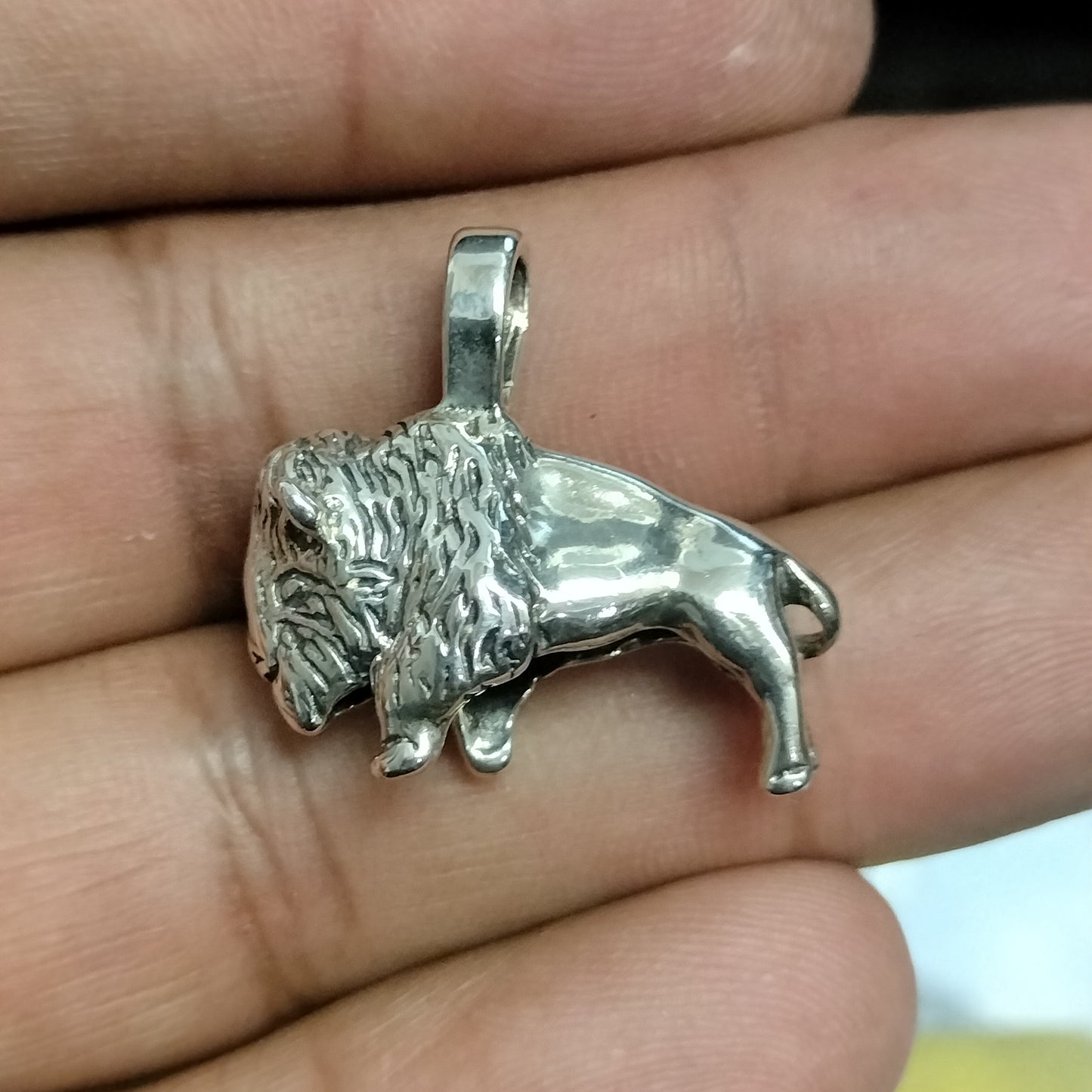 Sterling Silver Buffalo Pendant