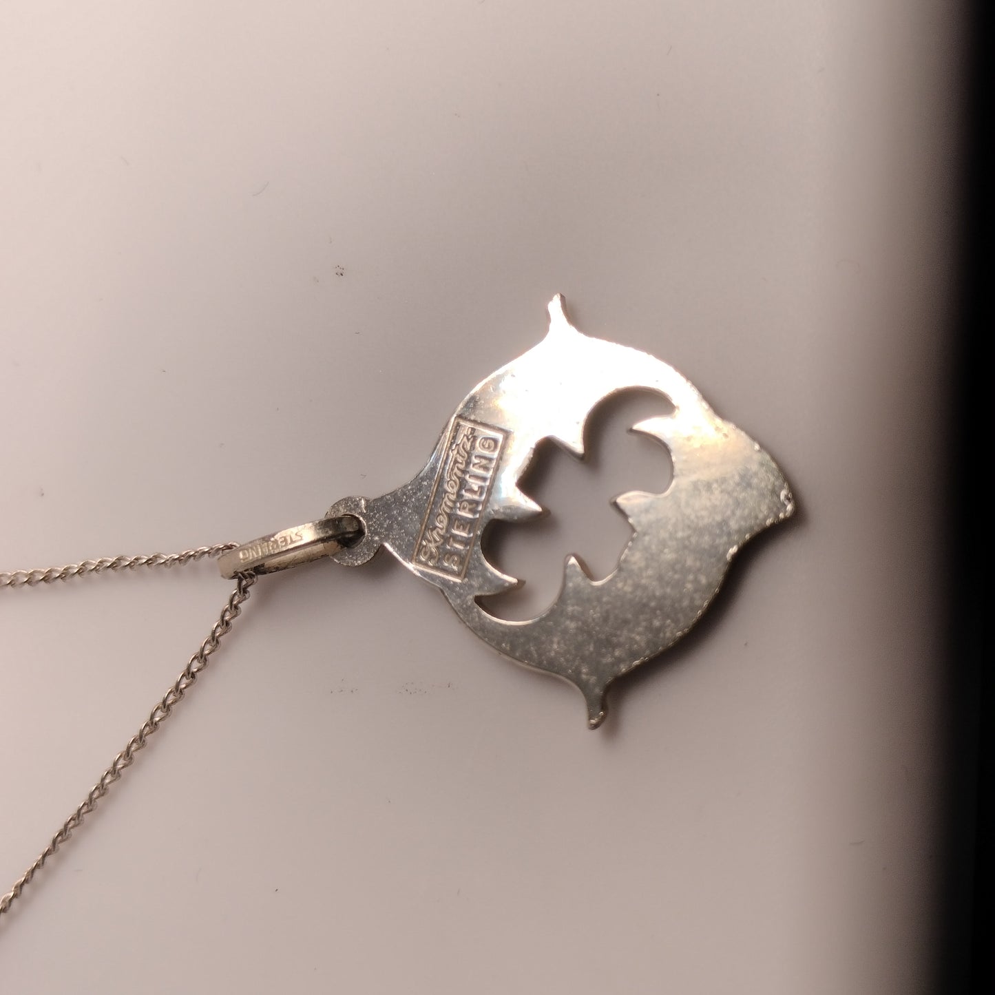 Sterling Silver Fish Pendant and Chain