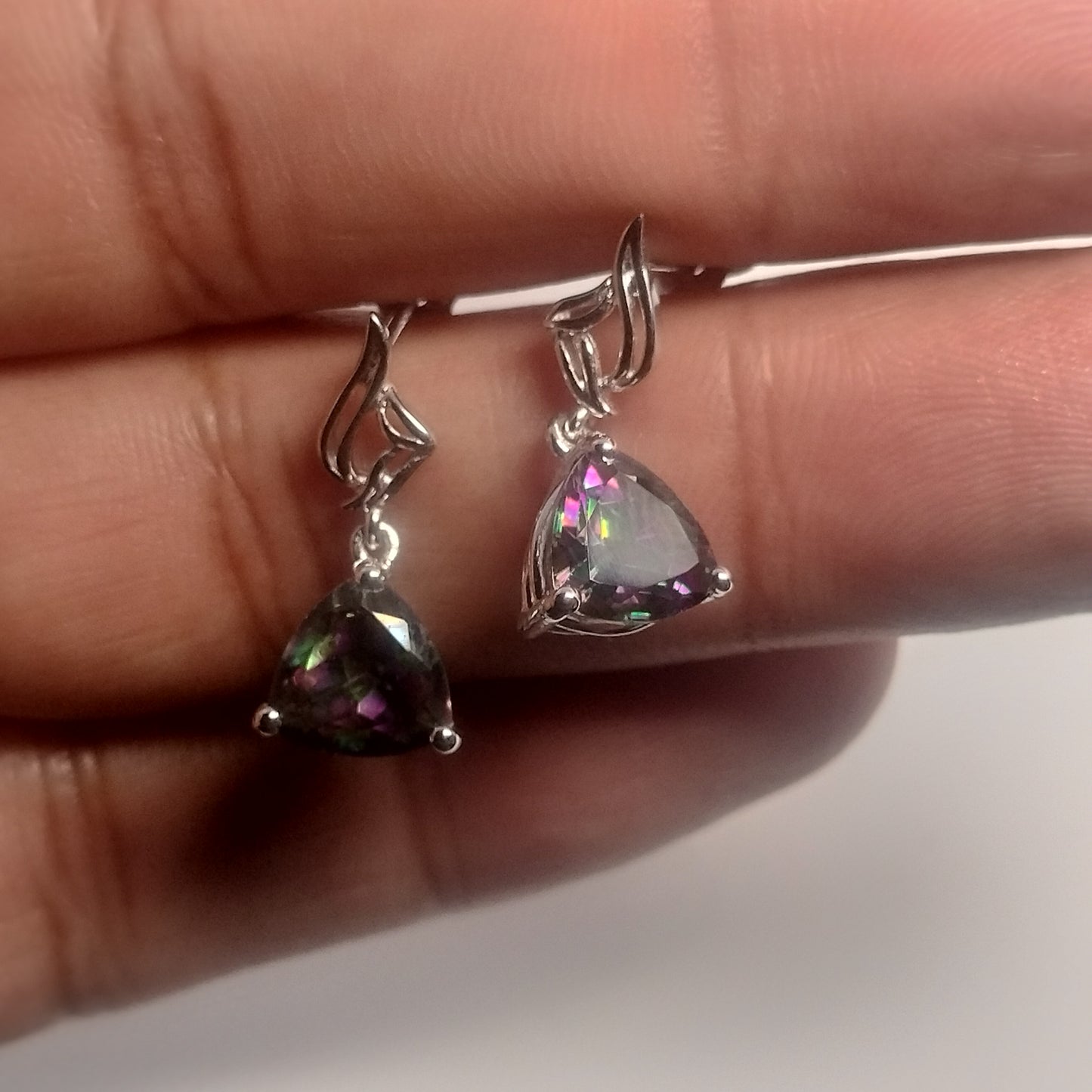 Sterling Silver Mystic Topaz Earrings