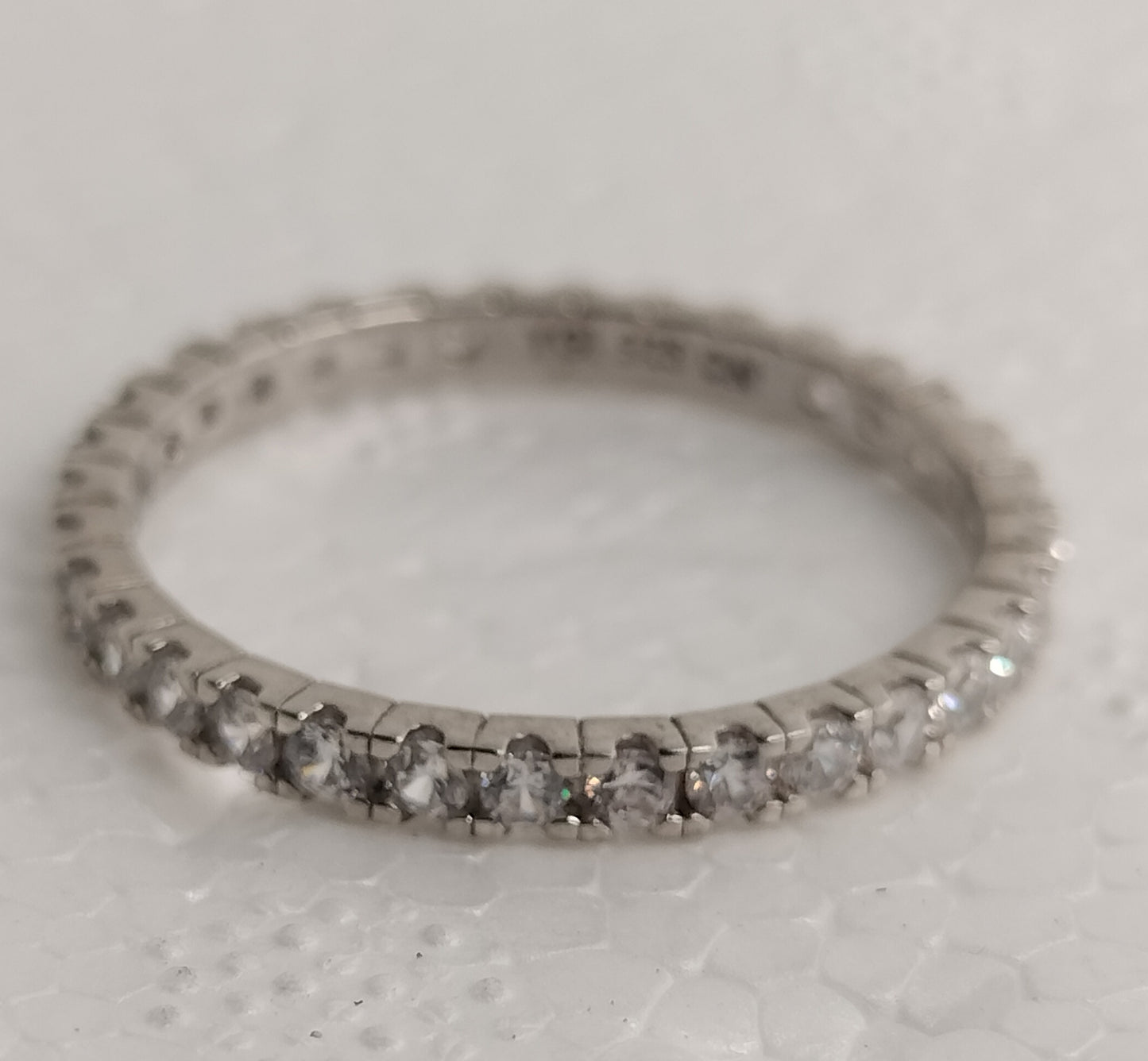 Sterling Silver Cubic Zirconia Eternity Ring