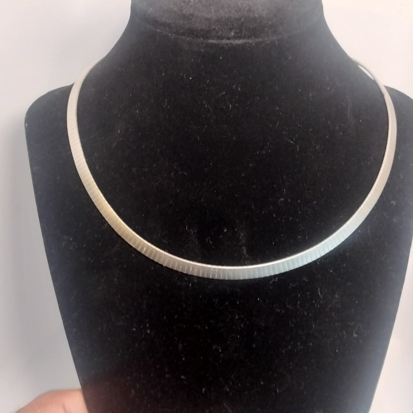 Sterling Silver Omega Necklace