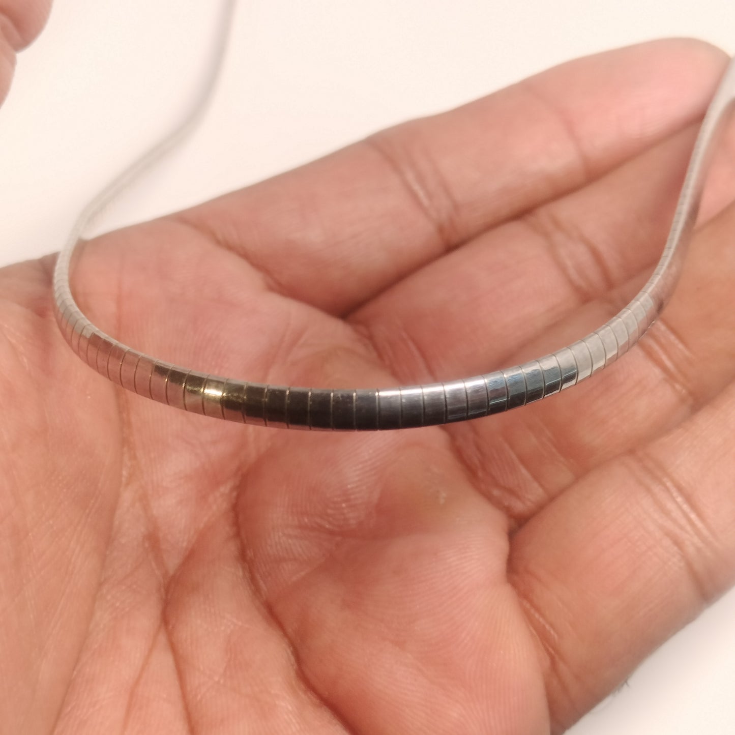 Sterling Silver Omega Necklace