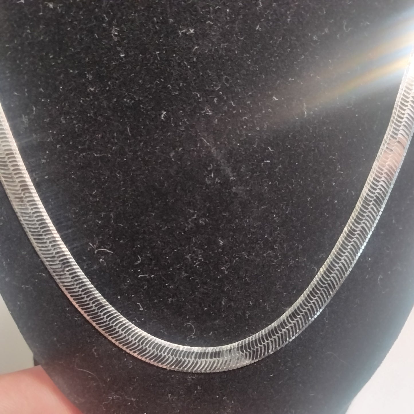 Sterling Silver Herringbone Necklace