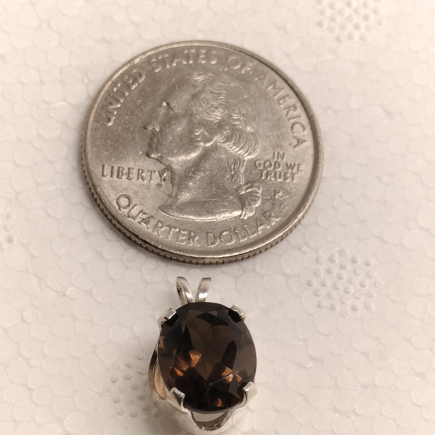 Sterling Silver Smokey Quartz Pendant