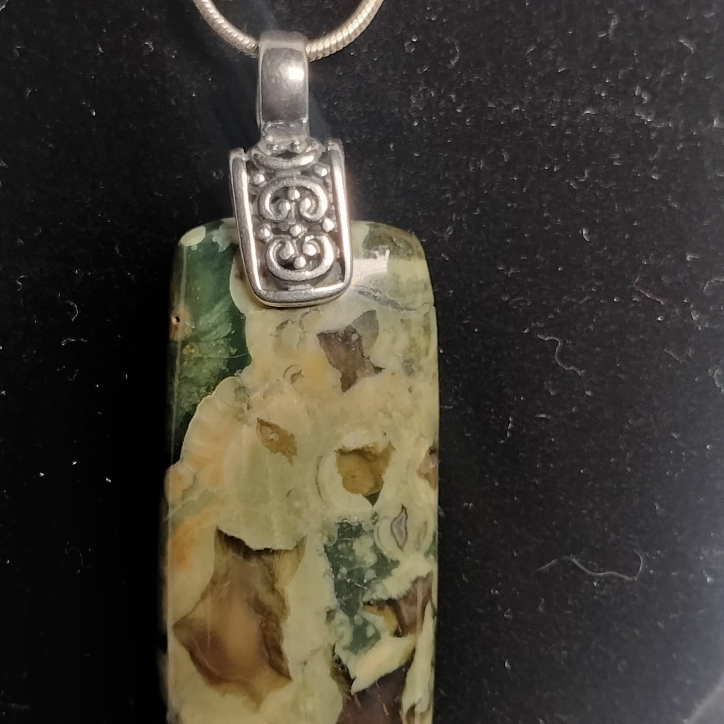 Sterling Silver Jasper Pendant and chain