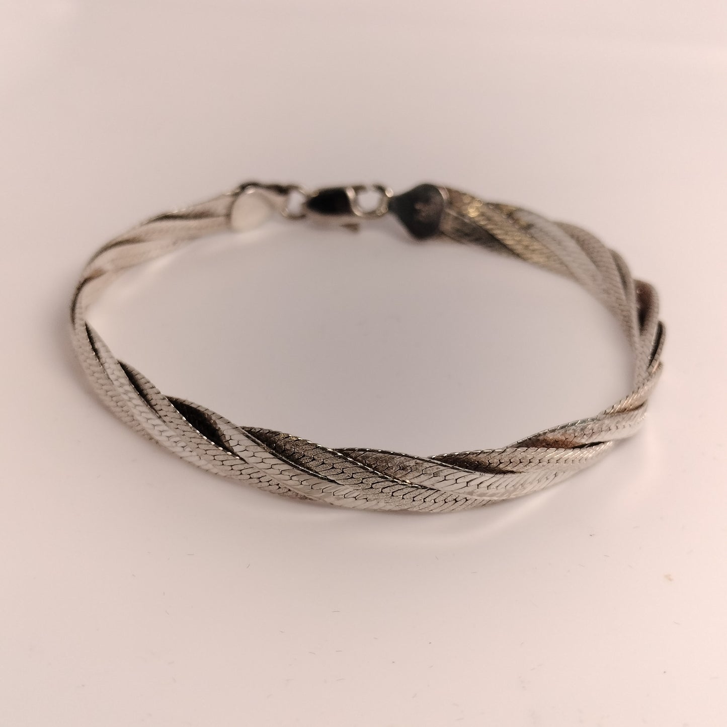 Sterling Silver Braided Herringbone Bracelet
