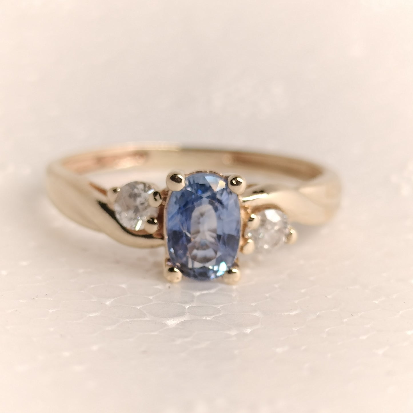 10K Gold Sapphire and Diamond Ring