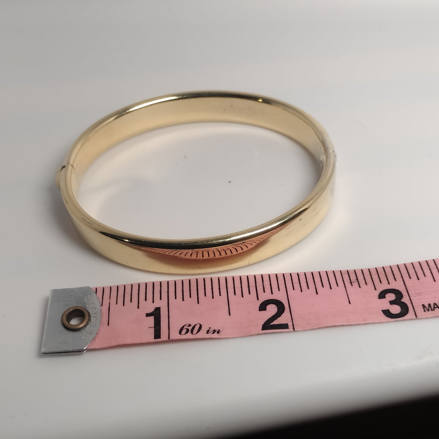 Gold Over Sterling Silver Bangle Bracelet