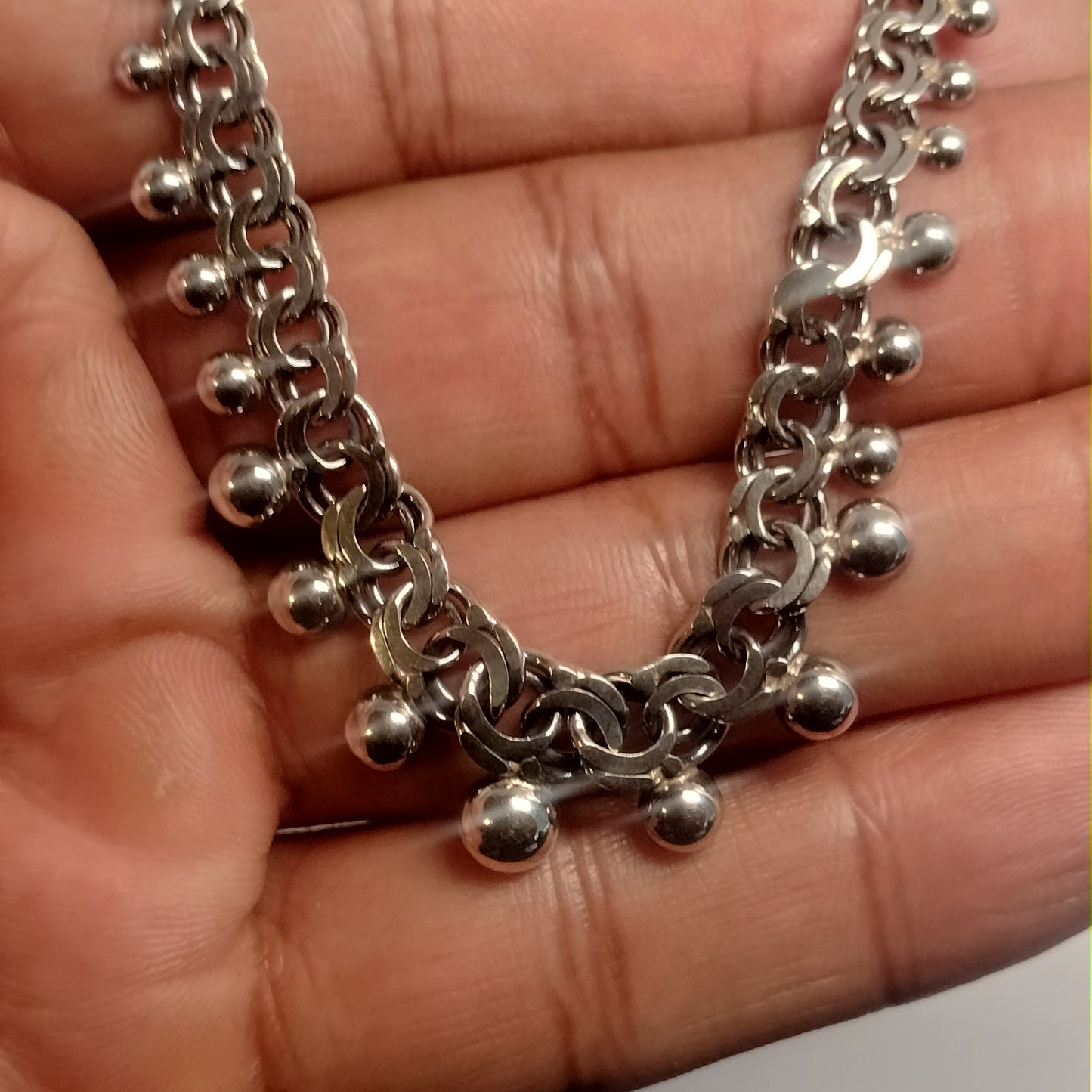 Sterling Silver Beaded Necklace