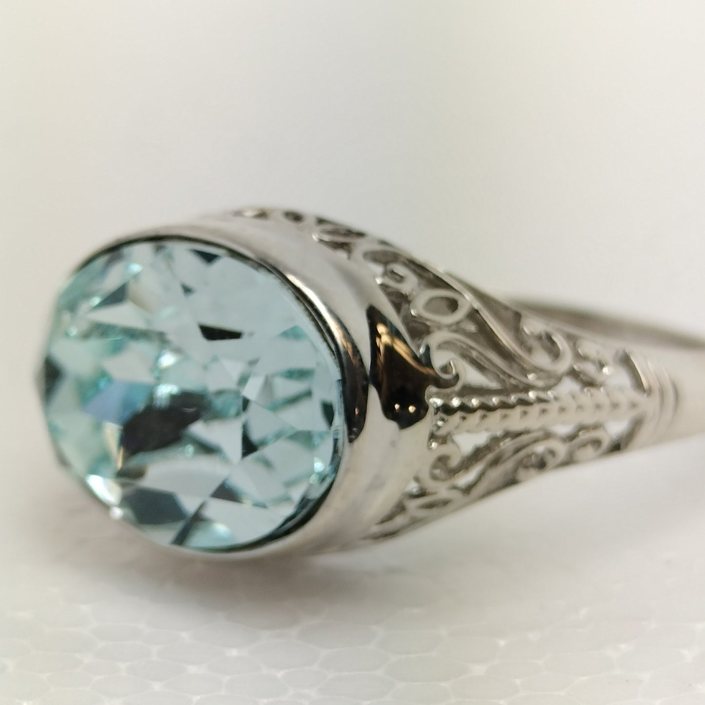 Sterling Silver Aquamarine Ring