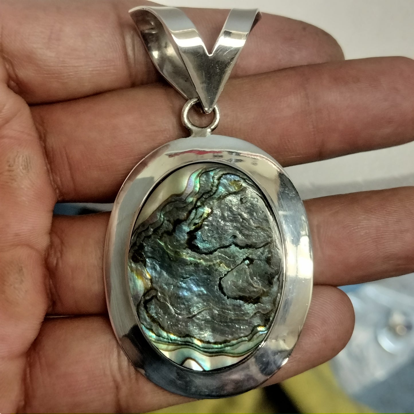 Sterling Silver Abalone Pendant