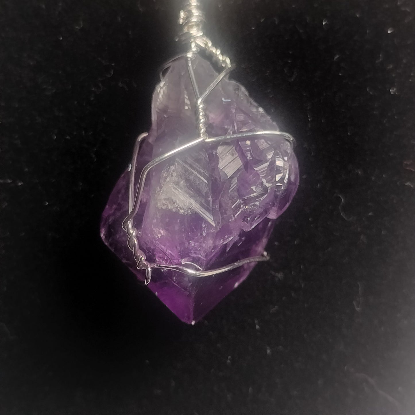 Sterling Silver Amethyst Pendant and Chain